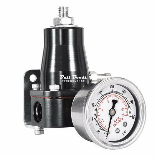 Universal Car Fuel Pressure Regulator + Gauge +AN6 Fittings 30-70 PSI Adjustable