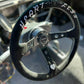 3"DEEP DISH 6-BOLT STEERING WHEEL BLACK SUEDE FOR Dodge GM Buick Chevy Vehicles