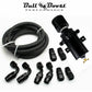 Pro Series Baffled 10AN Oil Catch Can Hose Kit and Fittings Universal AN10 3PORT