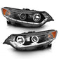 Anzo 2009-2012 Acura Tsx Projector Headlights w/ Halo Black (CCFL)