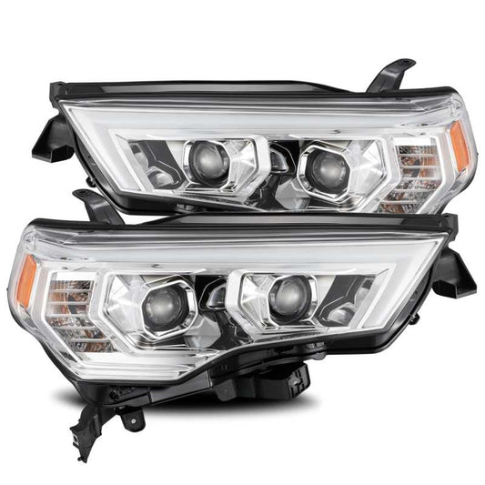 AlphaRex 14-20 Toyota 4Runner LUXX LED Proj Headlights Plank Style Chrome w/Activ Light/Seq Signal 880721 *Discontinued