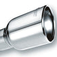Borla Universal Polished Tip Single Round Rolled Angle-Cut w/Clamp (inlet 2 1/2in. Outlet 4 x 4in) * 20156