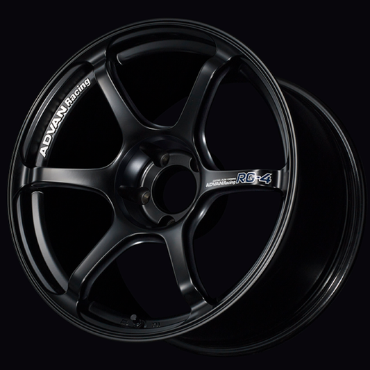 Advan RG-4 17x7.5 / +30 Offset / 4x100 / 63mm Bore / Semi Gloss Black YA47F30ASB