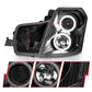 Anzo 2003-2007 Cadillac Cts Projector Headlights w/ Halo Black (CCFL)
