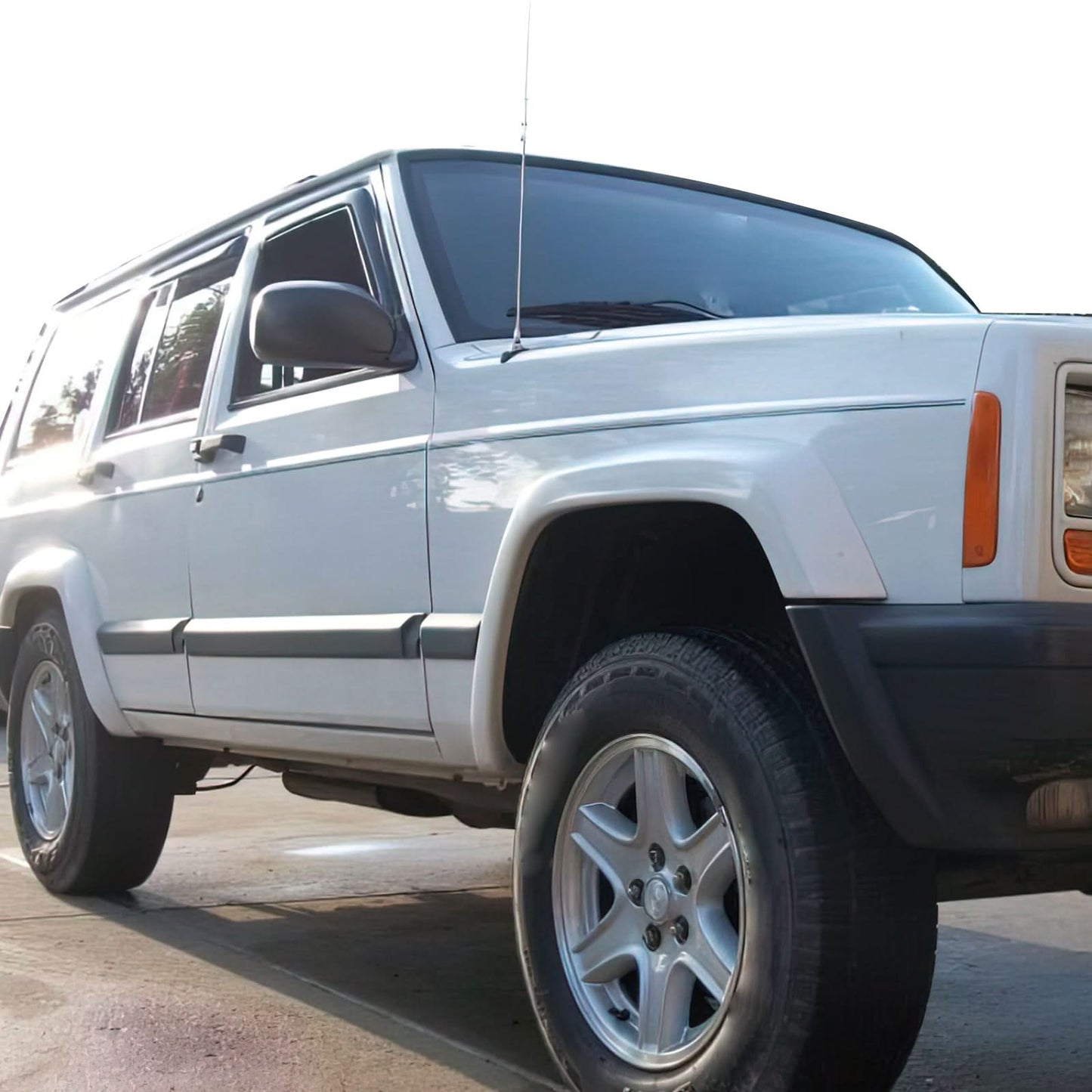 1984-2001 Jeep Cherokee XJ BJ Slim Smoke Window Visors Guard Acrylic