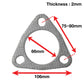 APEXi A'PEXi Exhaust Gasket (Three Bolt) - Replacement