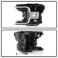 Spyder 18-19 Ford F-150 Projector Headlights - Halogen Model Only - Black PRO-YD-FF15018-LB-BK 5086624