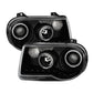 SPYDER Xtune Chrysler 300C 05-10 ( Not 300 ) Halo Projector Headlights Black PRO-JH-C300C-LED-BK 9027734