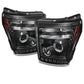 Spyder Ford Super Duty 11-15 Projector Headlights CCFL Halo DRL Blk Low 9006 PRO-YD-FS11-CCFL-BK 5071729