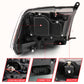 ANZO 2009-2018 Dodge Ram 1500 Projector Plank Style Switchback H.L Halo Black Amber (OE Style) 111439
