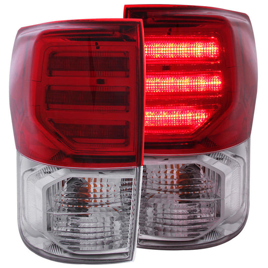 Anzo 2007-2013 Toyota Tundra LED Tail lights Red/Clear G2