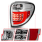 ANZO 2004-2007 Dodge Grand Caravan LED Tail Lights w/ Light Bar Chrome Housing Clear Lens 311367