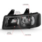 ANZO 2003-2017 Chevy Express Crystal Headlight Black 111474