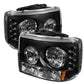 Spyder Chevy Silverado 1500 99-02 LED Crystal Headlights Blk HD-YD-CS99-1PC-AM-BK 5012449