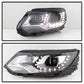 SPYDER VW Tiguan 12-17 LED/DRL Projector Headlights Chrome PRO-JH-VWT12-LED-C 9948527