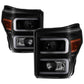 SPYDER Xtune Ford Super Duty 11-16 Projector Headlights Light Bar Drl Black Smoked PRO-JH-FS11-LBBRL-BSM 9034930