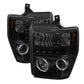 Spyder Ford F250/350 08-10 Projector Headlights LED Halo LED Blk Smke PRO-YD-FS08-HL-BSM 5078490