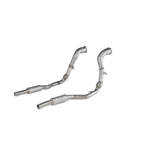Akrapovic 2020+ Audi RS Q8 (4M) Link Pipe Set (SS) Catted (Excl Models w/5C1 Option Code) DP/L-AU/SS/2