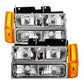 SPYDER Xtune GMC Yukon 94-99 Headlights w/ Corner & Parking Lights 8pcs Sets -Chrome HD-JH-GCK94-AM-C-SET 9034435