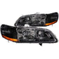 Anzo 1998-2002 Honda Accord Crystal Headlights Black