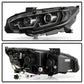 SPYDER Honda Civic 16-20 LED Model High-Power LED Module Headlights - Black (PRO-YD-HC16LEDAP-SEQGR-BK) 5088932