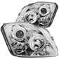 Anzo 1997-2001 Honda Prelude Projector Headlights w/ Halo Chrome w/ LED