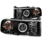 Anzo 1994-2001 Dodge Ram Projector Headlights w/ Halo Black