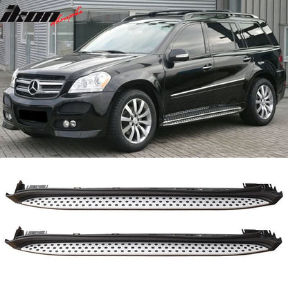 2007-2012 Benz X164 GL-Class OEM Style Black Silver Running Board