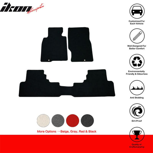 Car Floor Mat for 2008-2013 Infiniti G37 Coupe Black Nylon 3PC
