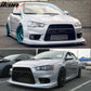 2008-2015 Mitsubishi Lancer EVO 10 X V Unpainted Front Bumper Lip PU