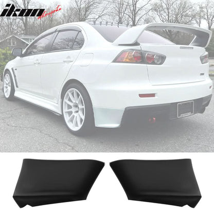 2008-2015 Mitsubishi Lancer EVO Style Unpainted Rear Bumper Aprons PU