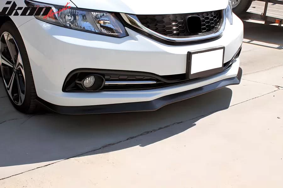2013-2015 Honda Civic Sedan CS Style Front Bumper Lip Unpainted PU