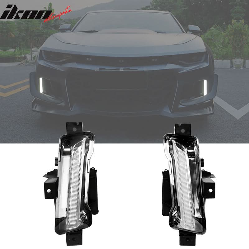 2014-2015 Chevy Camaro ZL1 Style Front Bumper DRL Fog Lights Headlamps