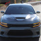 2015-2023 Dodge Charger SRT Style Car Hood Scoop Vent Black Aluminum
