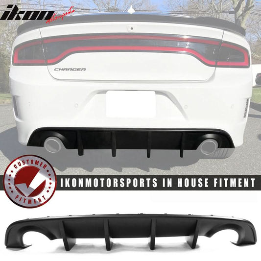 2015-2023 Dodge Charger SRT Rear Diffuser OEM Style Matte Black PP
