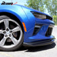 2016-2018 Chevrolet Camaro SS AC Style Black Front Bumper Lip PU