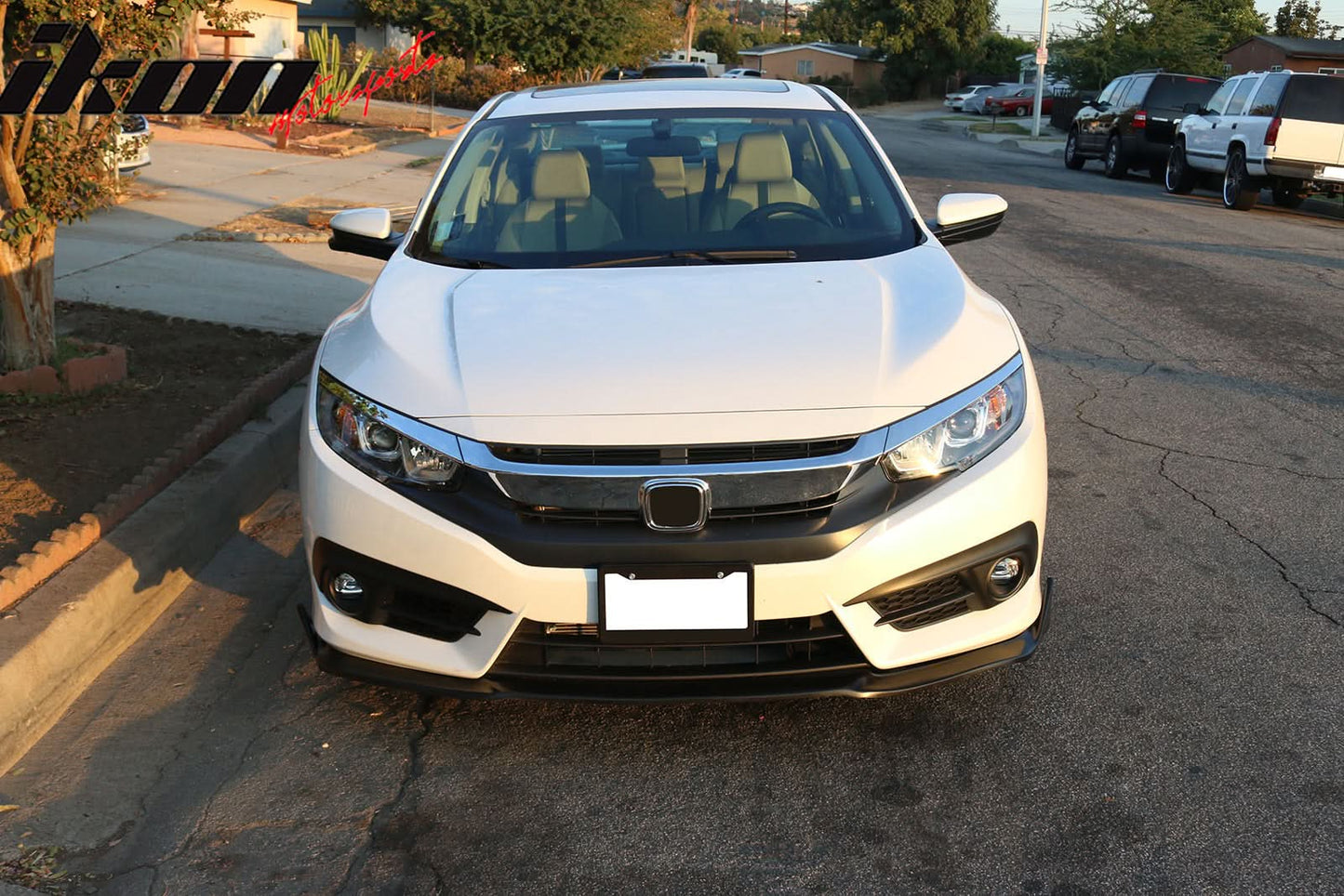 2016-2018 Honda Civic CS Style Unpainted Front Bumper Lip Splitter PU