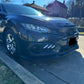 2016-2018 Honda Civic IKON GT Style Unpainted Front Lip Splitter PU