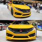 2016-2018 Honda Civic AP 2Dr 4Dr Front Lip Splitter Black PU