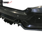 2016-2021 Honda Civic 10th-Gen CTR Rear Bumper Cover Type R Black  PP