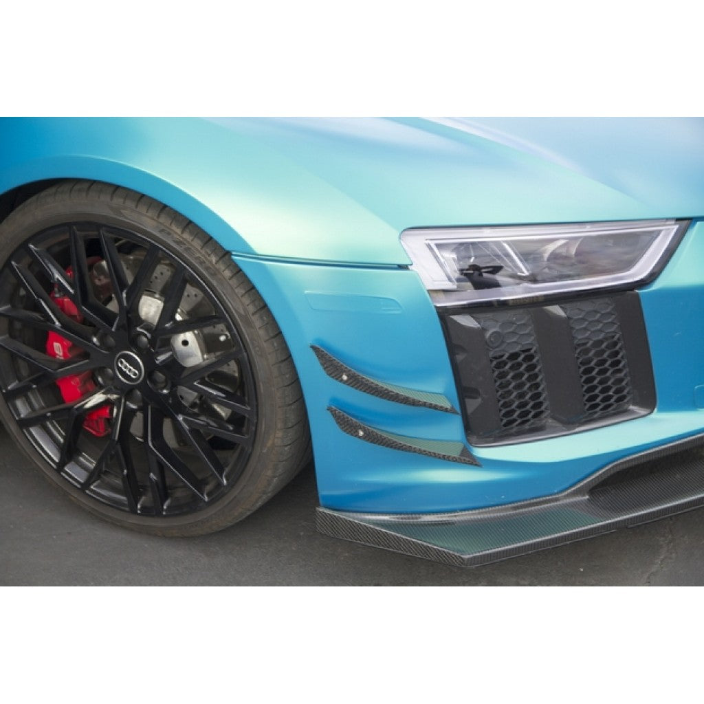 Audi R8 Carbon Fiber Front Bumper Canards 2016-2018