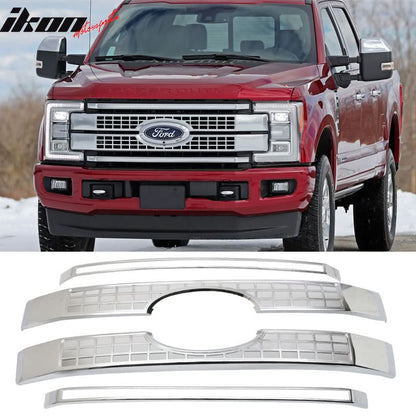 2017-2019 Ford F250 F350 F450 F550 Grill Platinum Chrome Car Grille