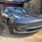 2017-2023 Tesla Model 3 Matte Black IKON Style Fog Light Trims ABS 2PC