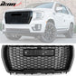 2021-2023 GMC Yukon XL Denali Style Gloss Front Grille with Hood Guard