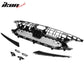 2022-2024 Honda Civic Sedan Rock Style Upper Grille Gloss Black ABS