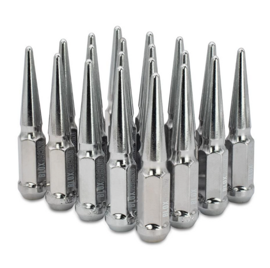 BLOX Racing Spike Forged Lug Nuts - Chrome 12 x 1.25mm - Set of 20 BXAC-00150-20
