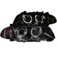 Anzo 1999-2001 BMW 3 Series E46 Projector Headlights w/ Halo Black (CCFL)
