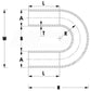 HPS Performance Products HPS 2" OD 180 Degree U Bend 6061 Aluminum Elbow Pipe Tubing 16 Gauge w/ 3" CLR