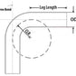 HPS Performance Products HPS 3-1/4" OD 120 Degree Bend 6061 Aluminum Elbow Pipe Tubing 16 Gauge w/ 3" CLR