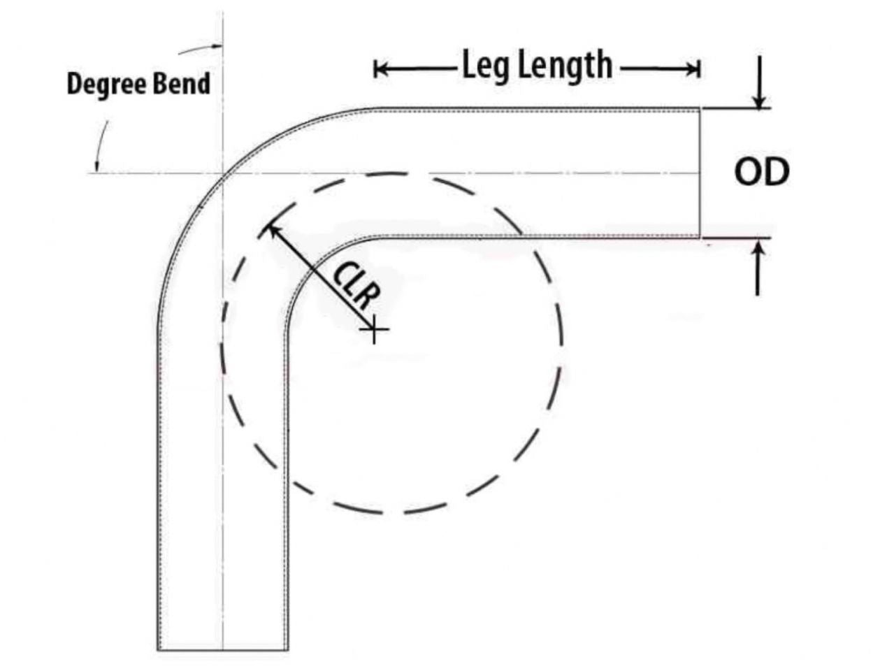 HPS Performance Products HPS 2-1/4" OD 110 Degree Bend 6061 Aluminum Elbow Pipe Tubing 16 Gauge w/ 3" CLR